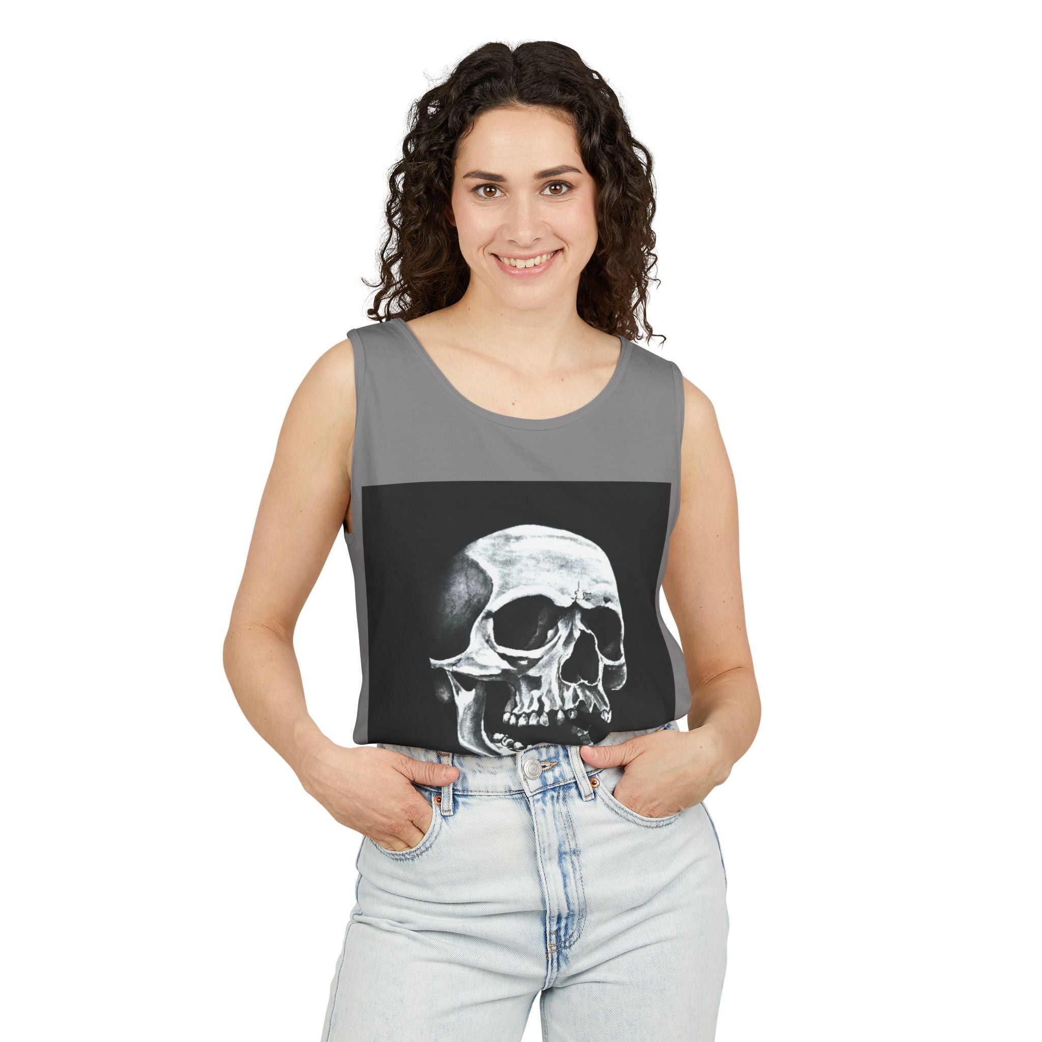 Shadowed Skull Tank Top