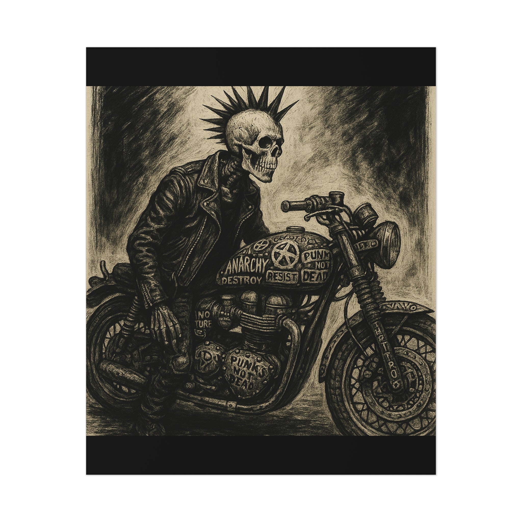 Edgy Motorcycle Art Print