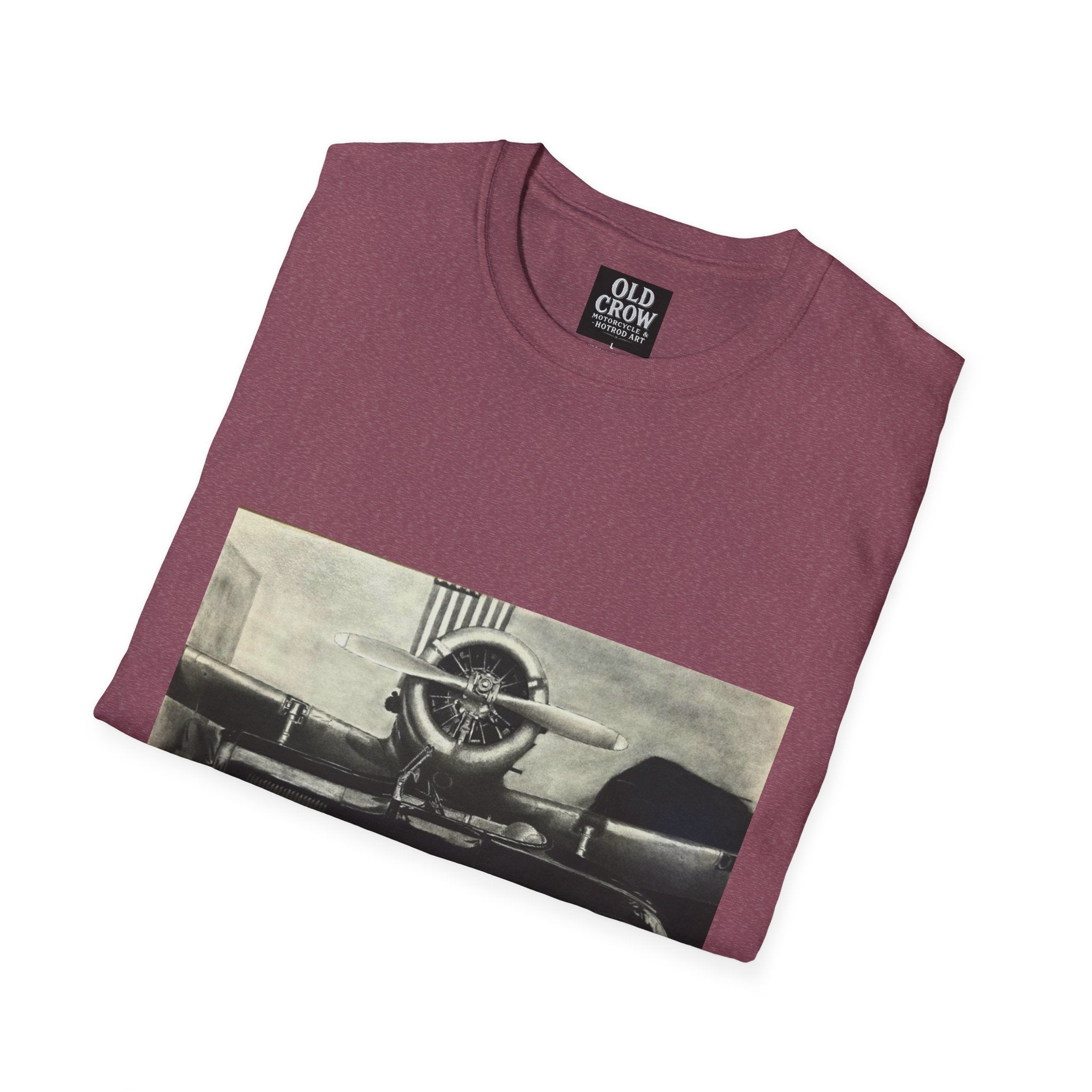 Speed & Sky Softstyle T-Shirt, WW2 Airplane, Hotrod Roadster