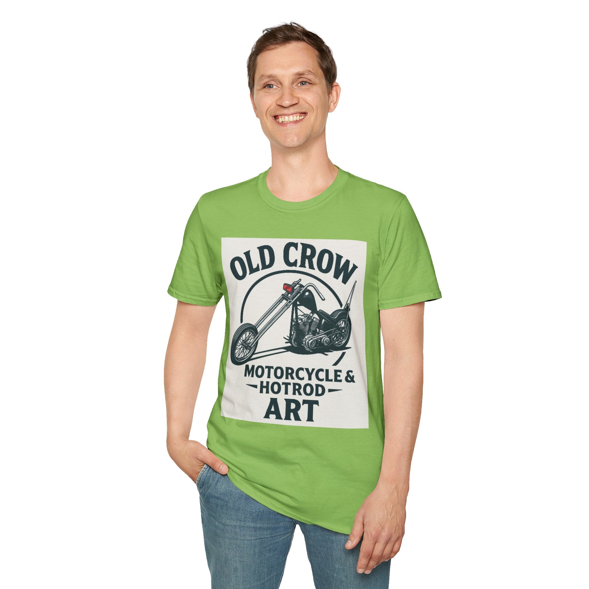Old Crow Long Fork Chopper Sticker T-Shirt