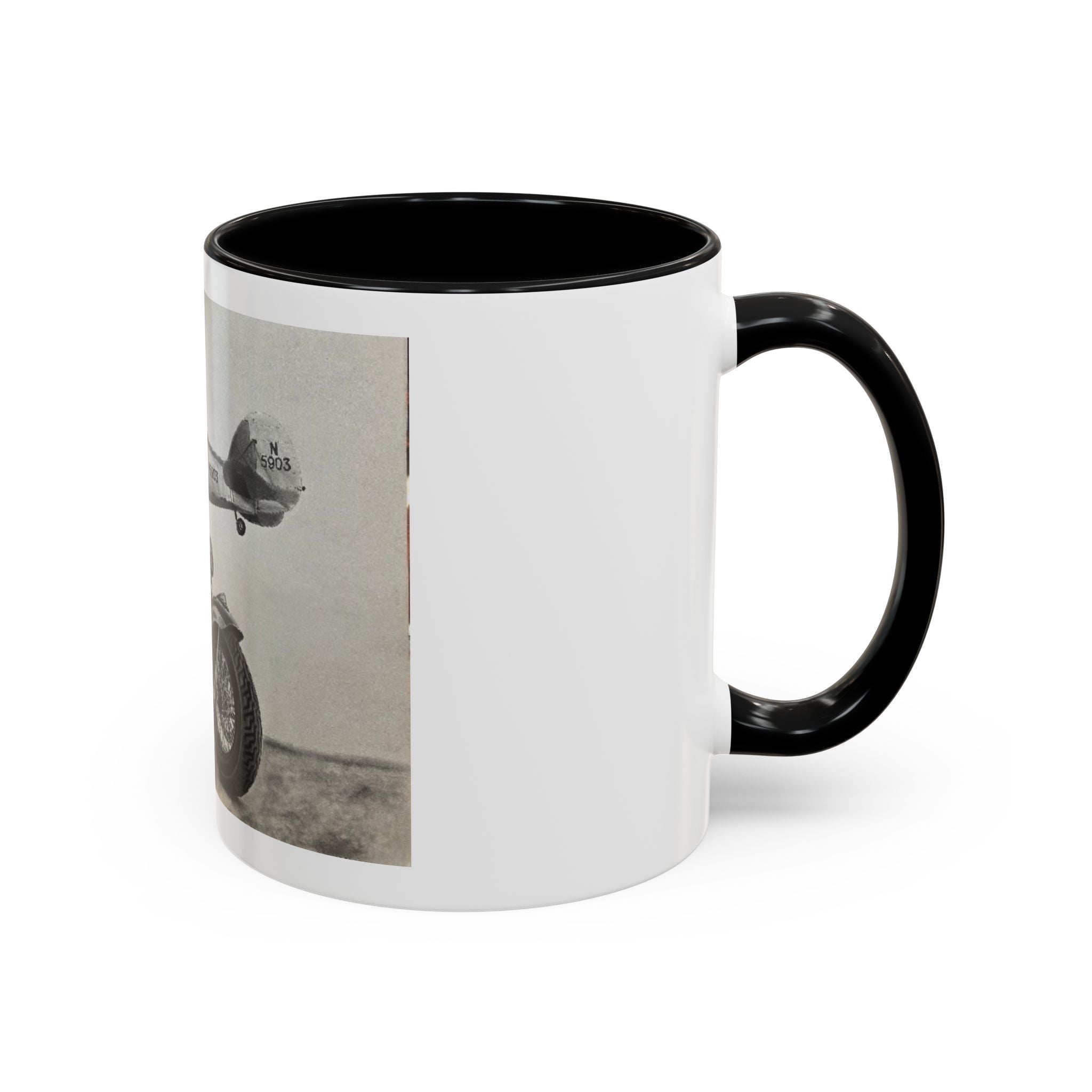 Vintage Motorcycle & Plane Coffee Mug