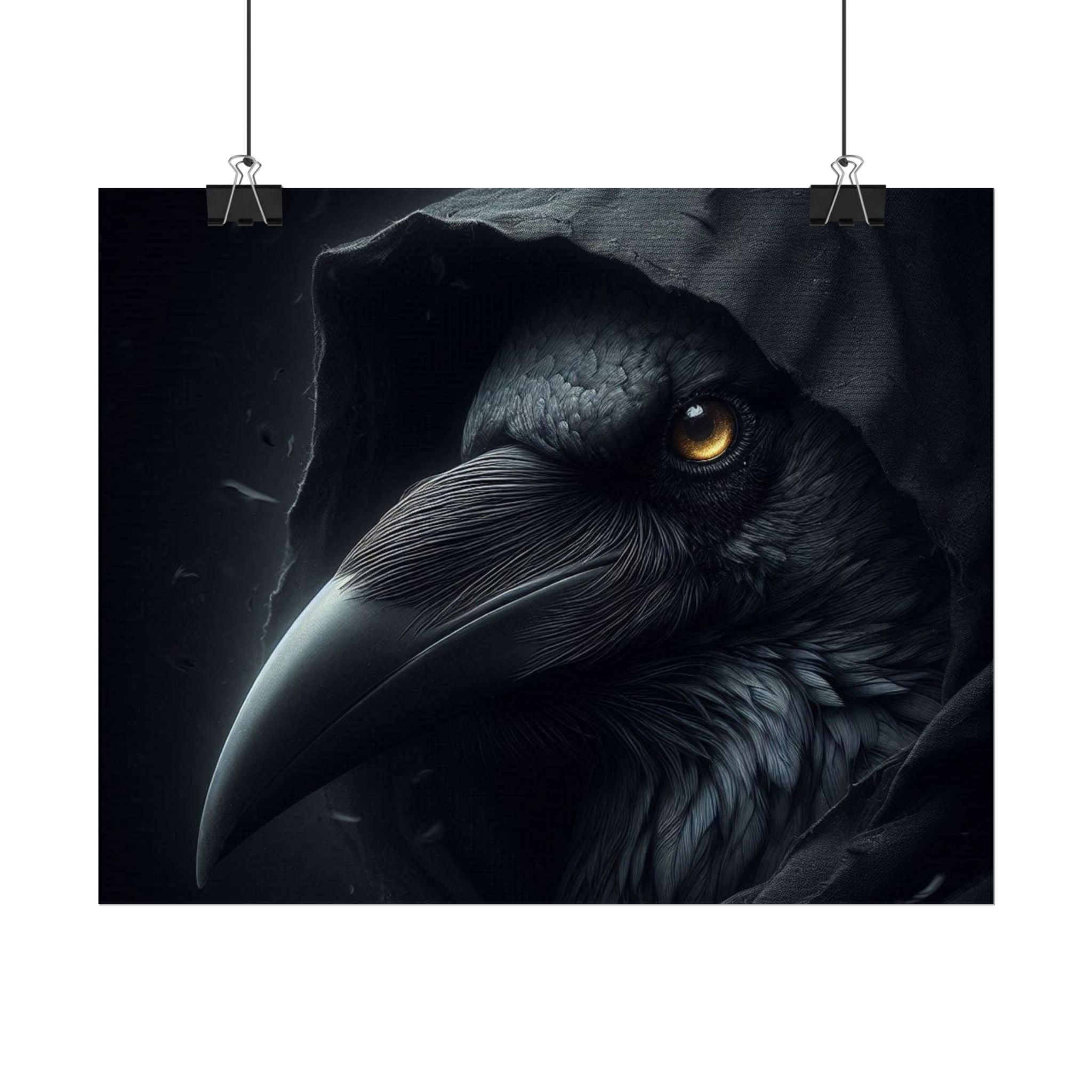 Dark Raven Hooded Rolled Poster