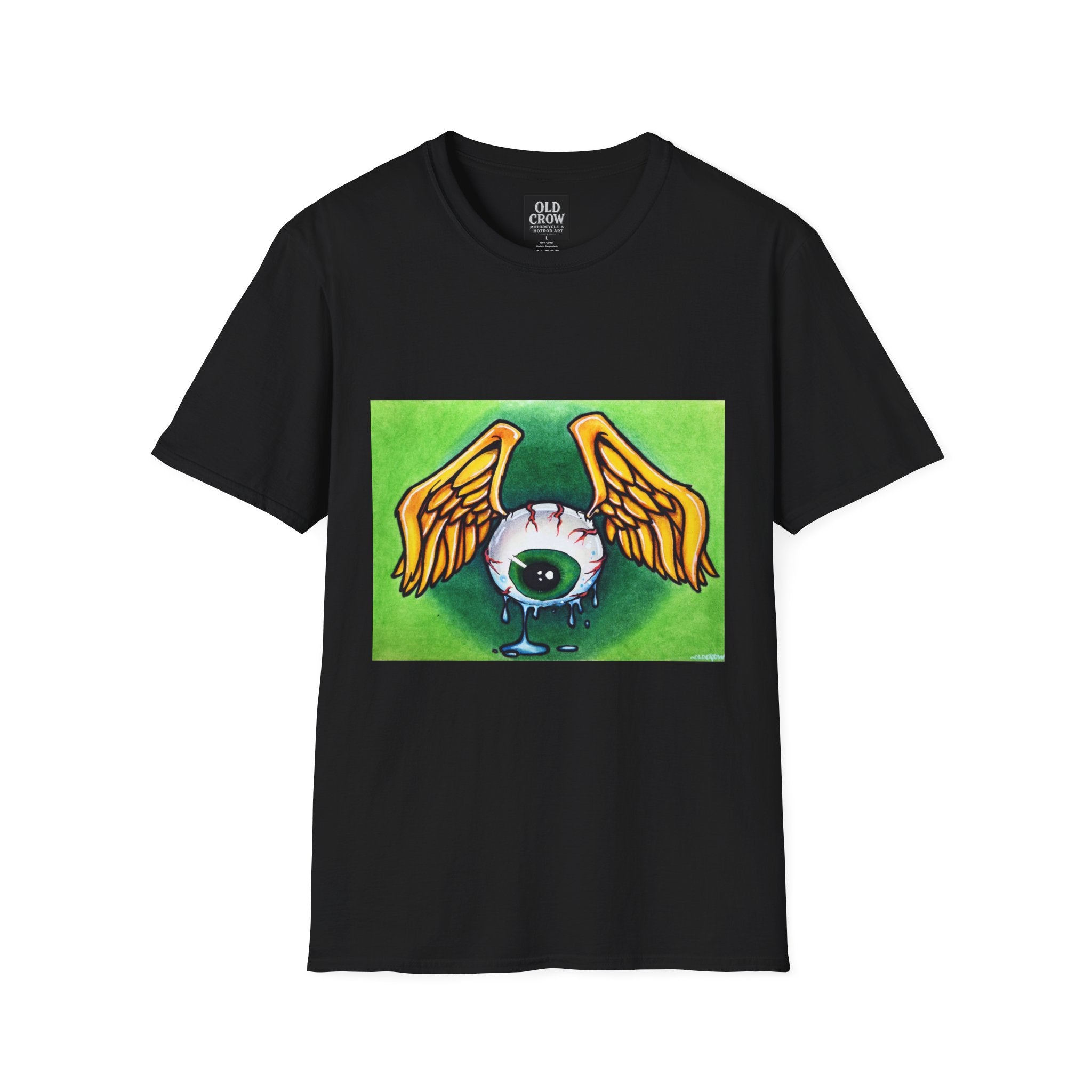 Flying Eyeball Art Print Softstyle T-Shirt