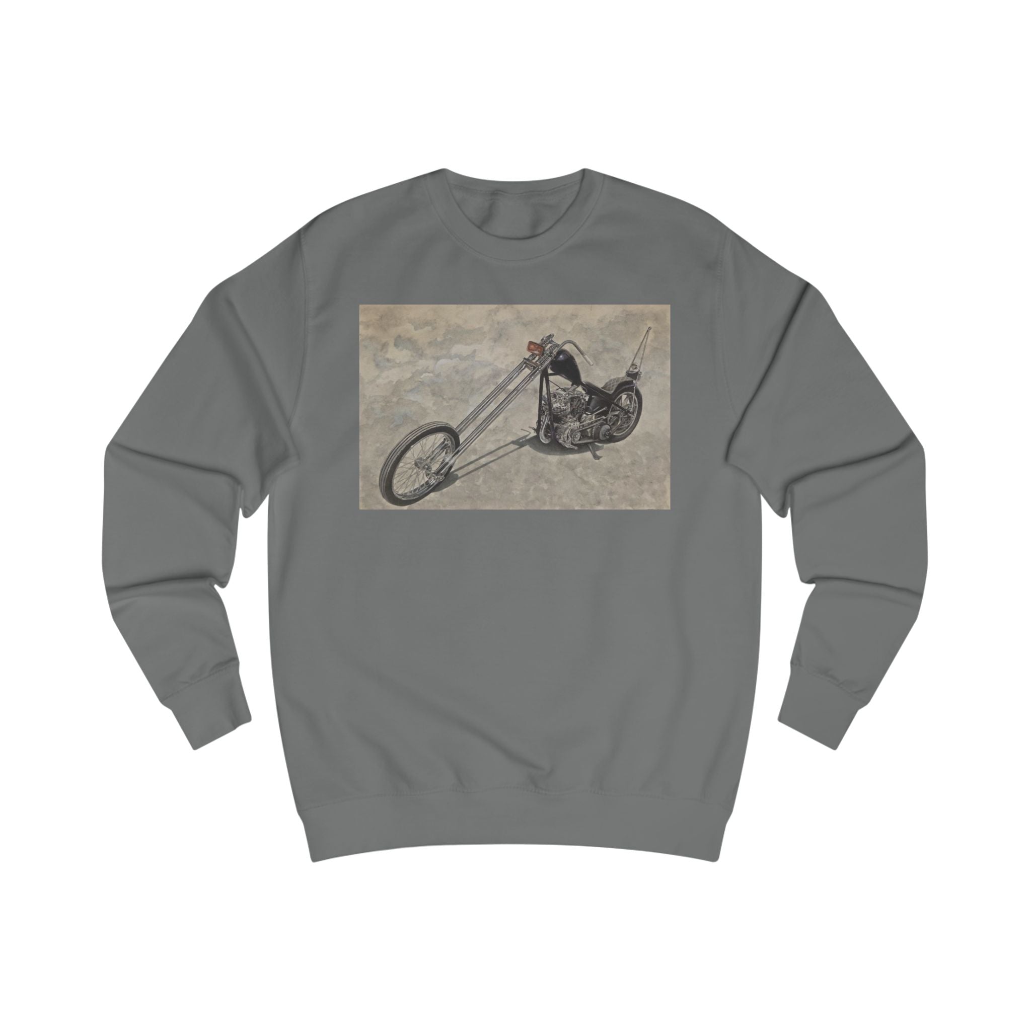 Minimalist Biker Art Sweatshirt