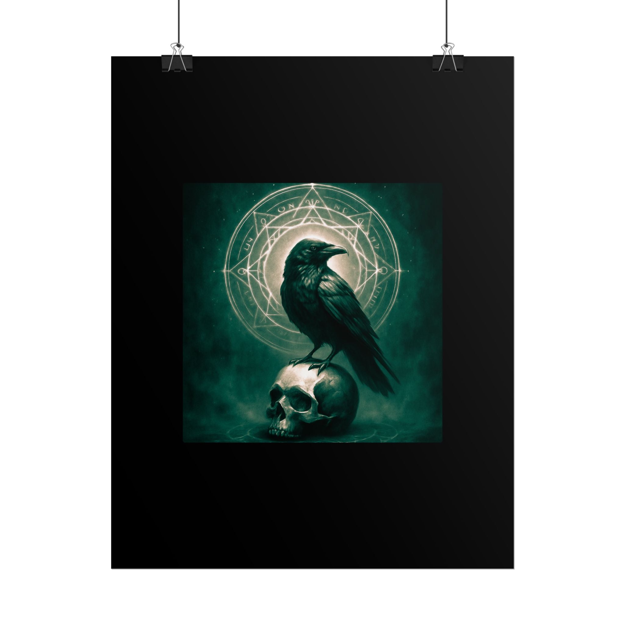 Mystical Raven Art Poster | Dark Aesthetic Wall Decor for Home